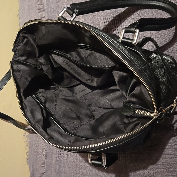 Calvin Klein Soft Leather Barrel Satchel - Picture 7 of 7